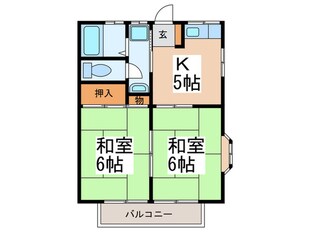 第９もえぎ野ハイツの物件間取画像